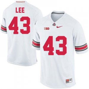 Men's NCAA Ohio State Buckeyes Darron Lee #43 College Stitched Authentic Nike White Football Jersey BO20G44SS